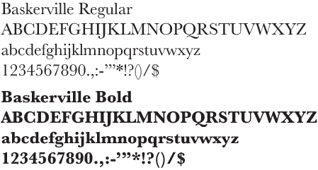 SKC Font Baskerville